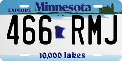 MN license plate 466RMJ