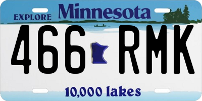 MN license plate 466RMK