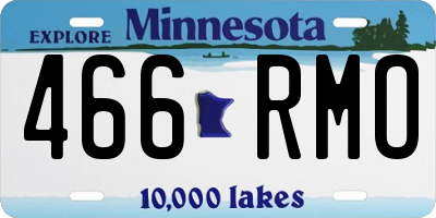 MN license plate 466RMO