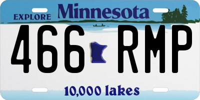MN license plate 466RMP
