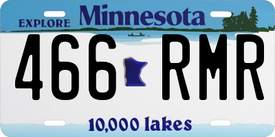 MN license plate 466RMR