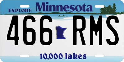 MN license plate 466RMS