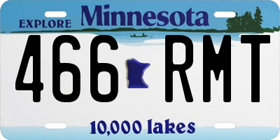 MN license plate 466RMT