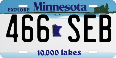 MN license plate 466SEB