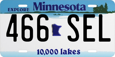 MN license plate 466SEL