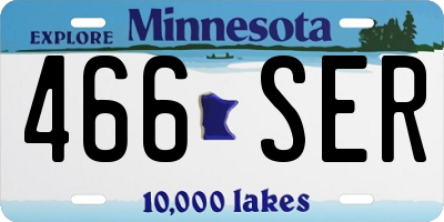 MN license plate 466SER