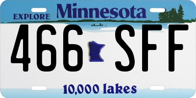 MN license plate 466SFF