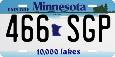 MN license plate 466SGP