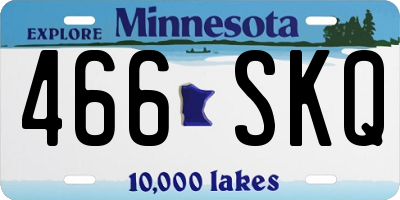 MN license plate 466SKQ