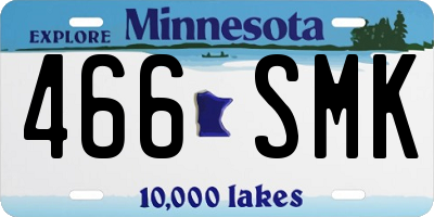 MN license plate 466SMK
