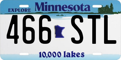 MN license plate 466STL