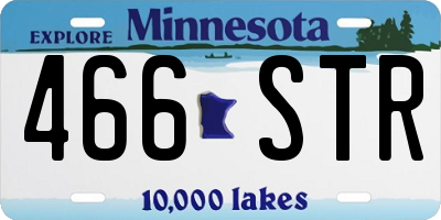 MN license plate 466STR