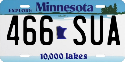 MN license plate 466SUA