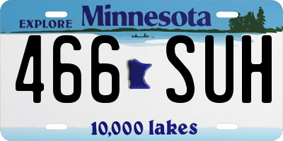 MN license plate 466SUH