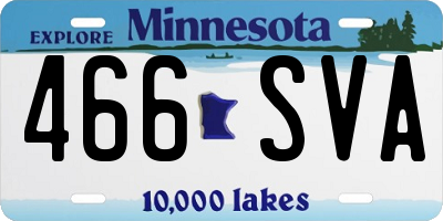 MN license plate 466SVA