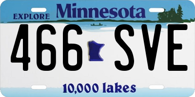MN license plate 466SVE