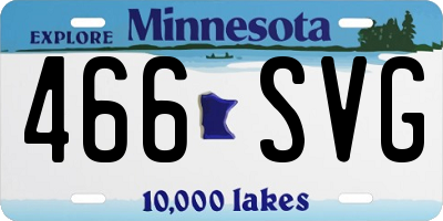 MN license plate 466SVG