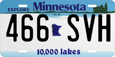 MN license plate 466SVH