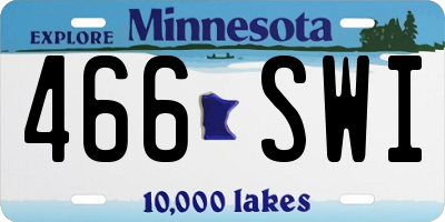 MN license plate 466SWI