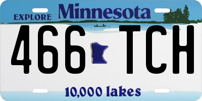 MN license plate 466TCH