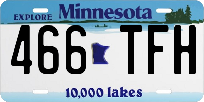 MN license plate 466TFH