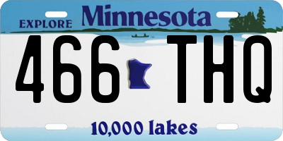 MN license plate 466THQ