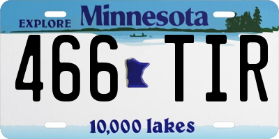 MN license plate 466TIR