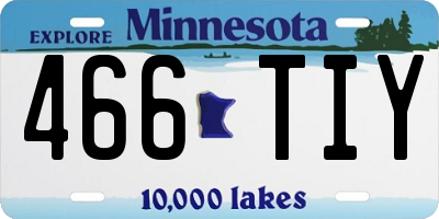 MN license plate 466TIY