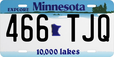MN license plate 466TJQ