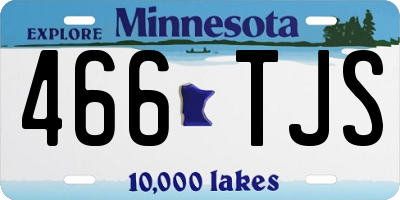 MN license plate 466TJS
