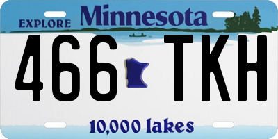 MN license plate 466TKH