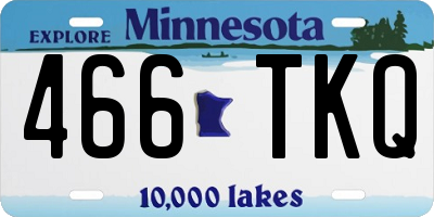 MN license plate 466TKQ