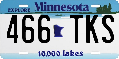 MN license plate 466TKS