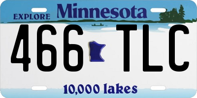 MN license plate 466TLC
