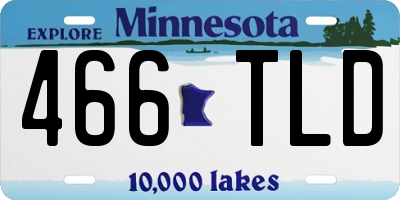 MN license plate 466TLD