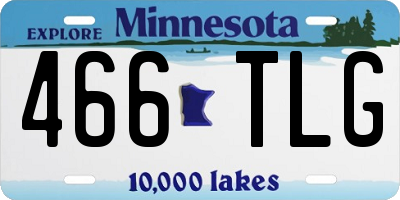 MN license plate 466TLG