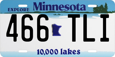 MN license plate 466TLI