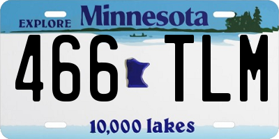 MN license plate 466TLM