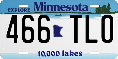 MN license plate 466TLO
