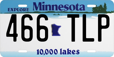 MN license plate 466TLP
