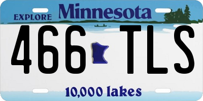 MN license plate 466TLS