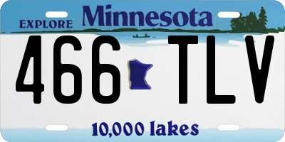 MN license plate 466TLV