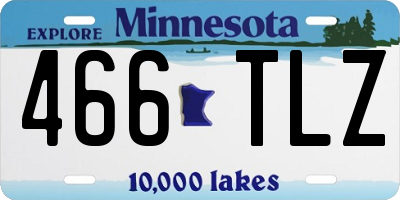 MN license plate 466TLZ