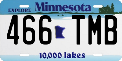 MN license plate 466TMB