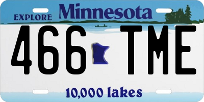 MN license plate 466TME