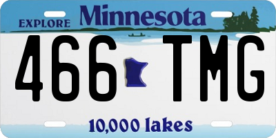MN license plate 466TMG