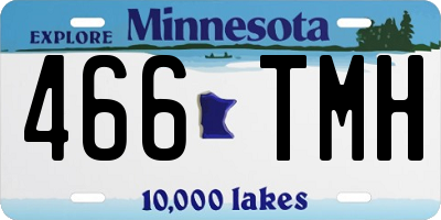 MN license plate 466TMH