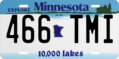 MN license plate 466TMI
