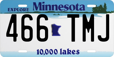 MN license plate 466TMJ