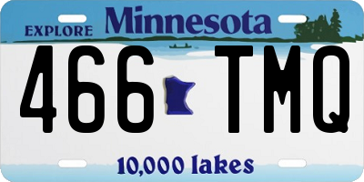 MN license plate 466TMQ